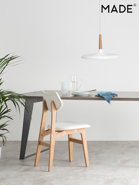 MADE.COM White Tina Pendant Ceiling Light (D79635) | £129