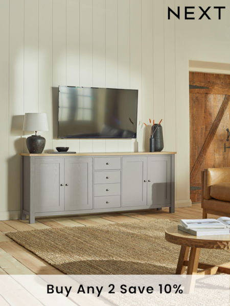 Dove Grey Malvern Oak Effect Sideboard (D80019) | £575