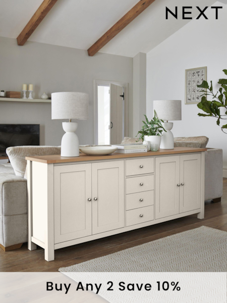 Cream Malvern Oak Effect Sideboard (D80020) | £575