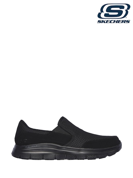 Skechers Black Work Relaxed Fit: Mens Flex Advantage McAllen Slip Resistant Shoes (D80787) | £79