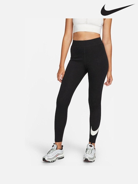 Nike Black Sportswear Swoosh Leggings (D82420) | £38