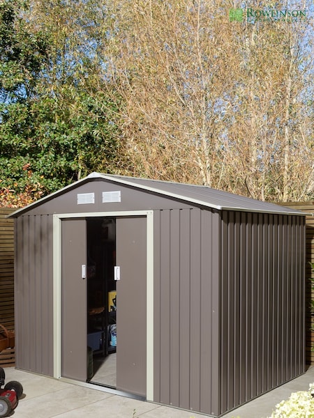 Rowlinson Garden Products Light Grey Metal Shed (D83103) | £411