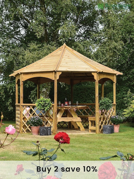Rowlinson Natural Buckingham Garden Gazebo 9 x 11ft (D83115) | £2,890