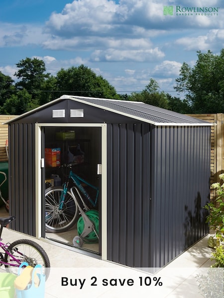Rowlinson Garden Products Grey Metal Shed (D83123) | £440