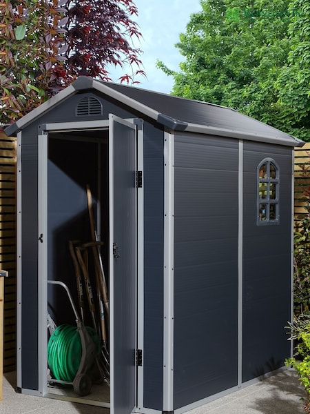 Rowlinson Garden Products Grey Airevale Shed 4x6 (D83129) | £463