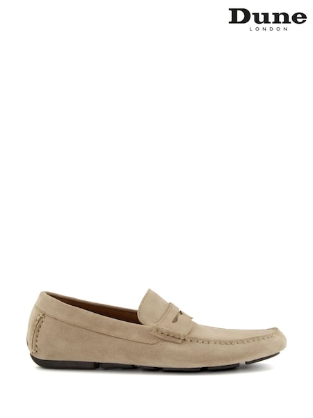 Dune London Cream Bradlay Saddle Driver Shoes (D83425) | £99