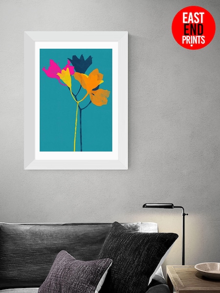 East End Prints Blue Lily 24 by Garima Dhawan Framed Print (D83975) | £50 - £130