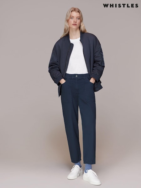 Whistles Blue Tessa Casual Trousers (D85002) | £99