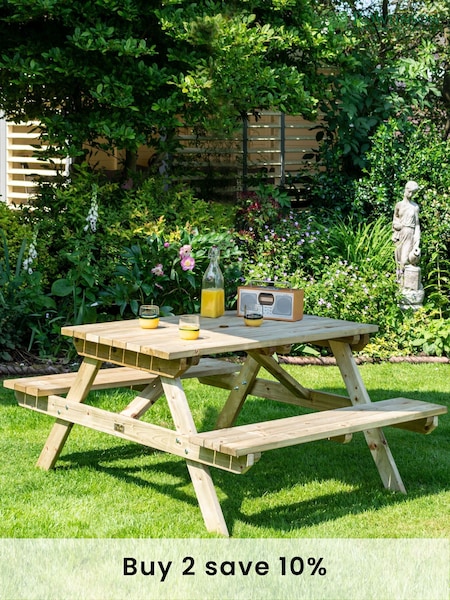 Rowlinson Garden Products Natural Picnic Table 1.2m (D86953) | £185