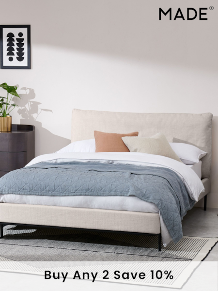 MADE.COM Oatmeal Harlow Bed Frame (D87173) | £599 - £799