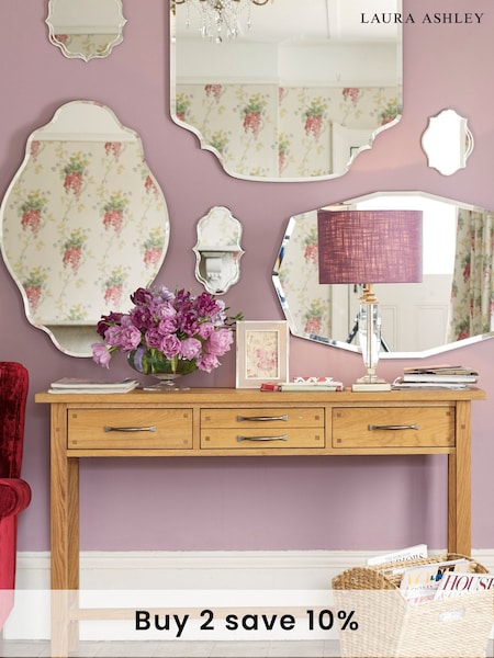 Laura Ashley Oak Milton 4 Drawer Console Table (D87249) | £535
