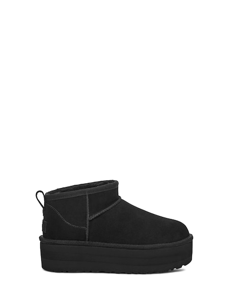 UGG Black Classic Ultra Mini Platform Boots (D87261) | £75