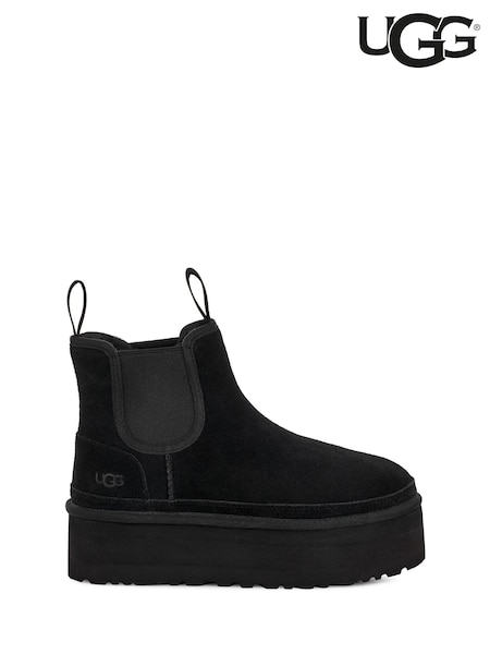 UGG Black Neumel Platform Chelsea Boots (D87262) | £155