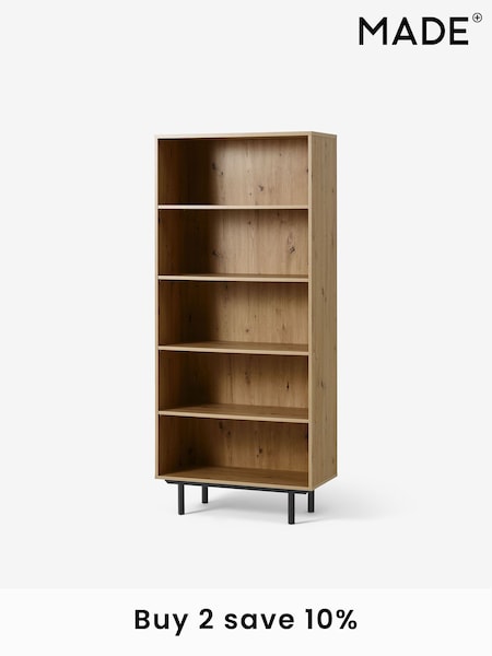MADE.COM Distressed Oak Effect Damien Display Shelving Unit (D87333) | £230