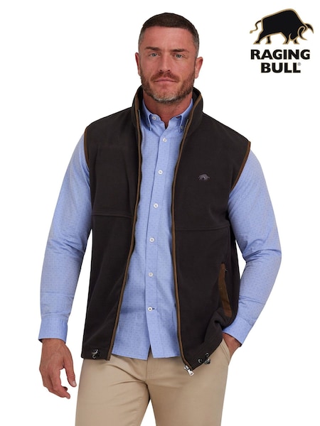 Raging Bull Grey Fleece Gilet (D87704) | £94