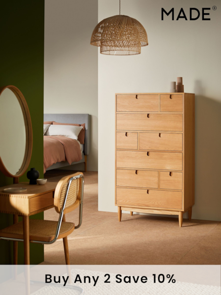 MADE.COM Oak Penn 9 Drawer Chest of Drawers (D87808) | £899