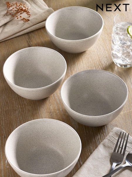 Stone Kya Dinnerware Set of 4 Bowls (D88316) | £22