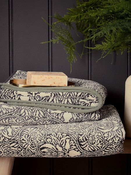 Morris & Co Green Sunflower Hand Towel (D88795) | £17 - £46