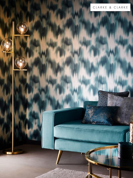 Clarke and Clarke Green Colorante 10.05M Wallpaper (D90352) | £50