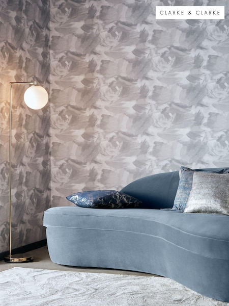 Clarke and Clarke Grey Astratto 10.05M Wallpaper (D90370) | £50