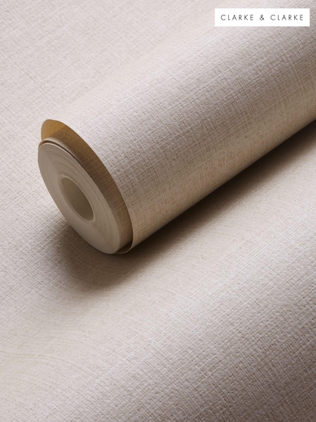Clarke and Clarke Cream Dalton 10.05M Wallpaper (D90376) | £40