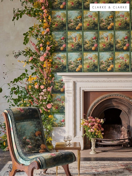 Clarke and Clarke Gold Artus 10.05M Wallpaper (D90378) | £40