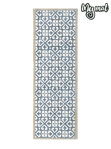 My Mat Blue Harlequin Runner (D90492) | £37