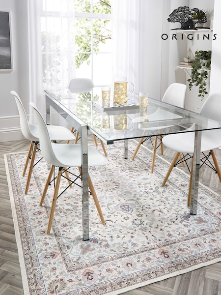Origins Grey Easy Care Washable Windsor Rug (D90514) | £40 - £115