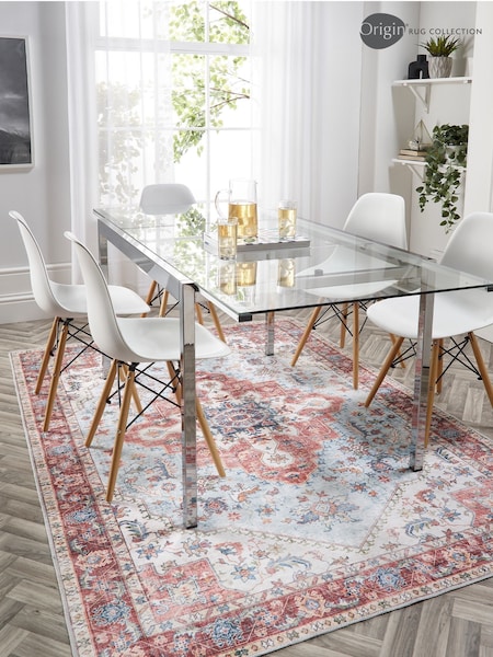 Origins Red Easy Care Washable Marrakesh Rug (D90516) | £40 - £115