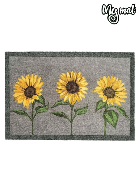 My Mat Brown Nylon Indoor Sunflowers Mat (D90519) | £20