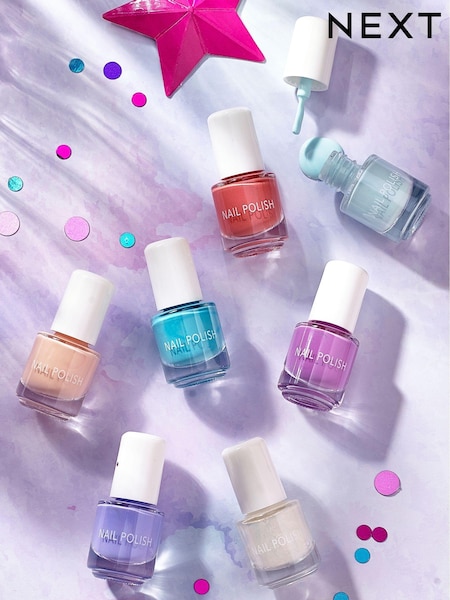 Purple Set of 7 Mermaid Nail Polish Gift Set (D91935) | £8