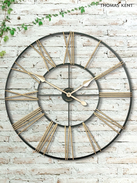 Thomas Kent Clocks Green Summer House Green and Gold Oversized Skeleton Wall Clock (D94188) | £120