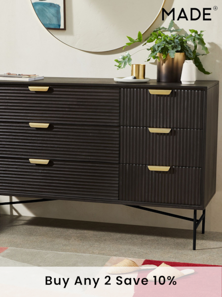 MADE.COM Charcoal Haines Chest of Drawers (D94389) | £749