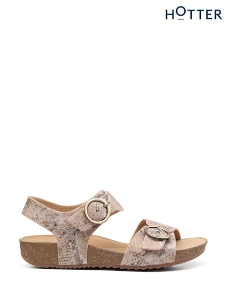 Hotter Pink Regular Fit Tourist Buckle Sandals (D96024) | £79