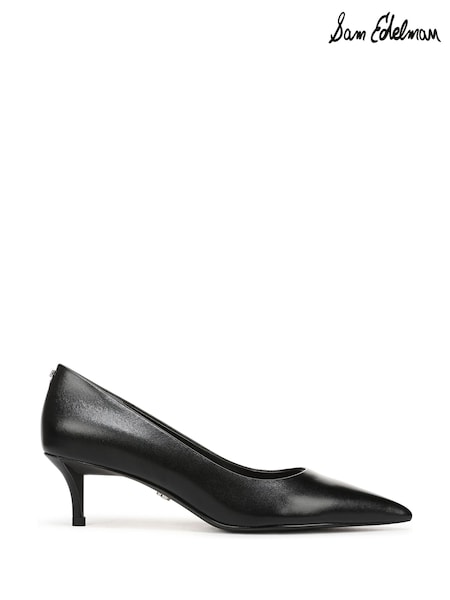Black - Sam Edelman Summer Regular Fit Point Toe Kitten Heel Court Shoes
