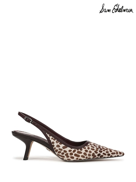 Brown - Sam Edelman Bianka Sling 3 Regular Fit Slingbacks Shoes