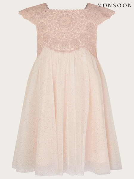 Monsoon Pink Baby Estella Dress (D97542) | £45 - £48