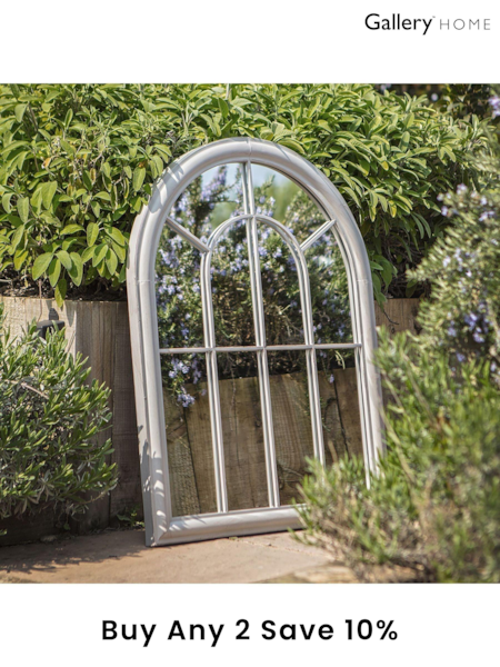 Gallery Home Grey Lissan Outdoor Mirror Estate (D99199) | £150