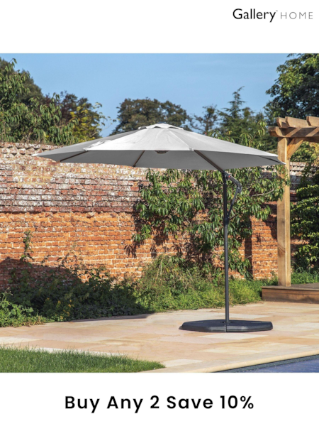 Gallery Home Grey Garden Ballylar 3M Cantilever Parasol (D99215) | £155