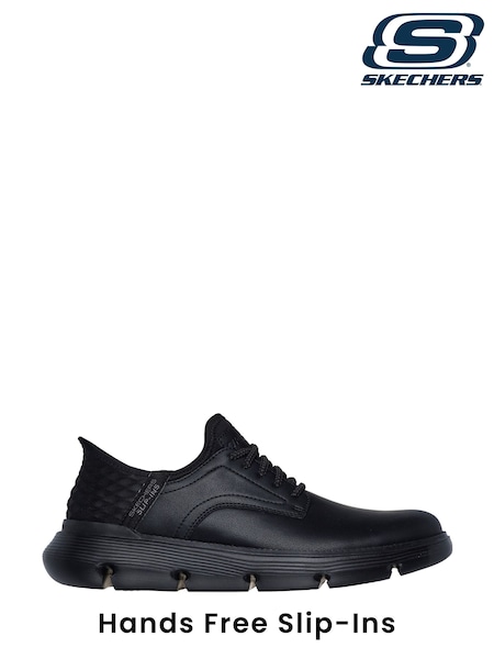 Skechers Black Wide Fit Mens Garza Slip In Trainers (E00200) | £89