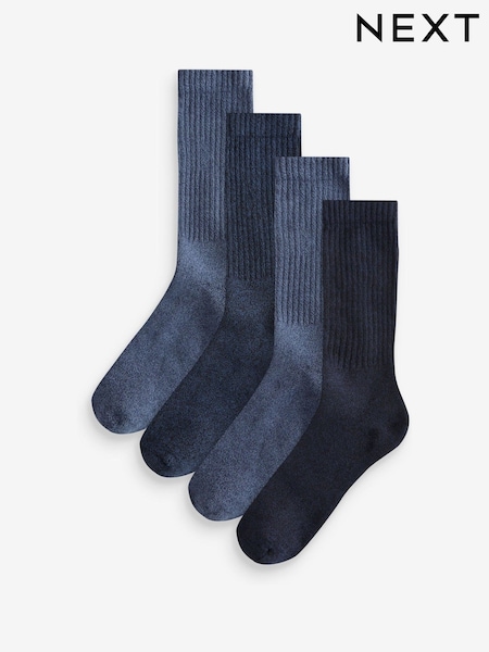 Navy Blue Heavyweight Socks 4 Pack (E00239) | £15