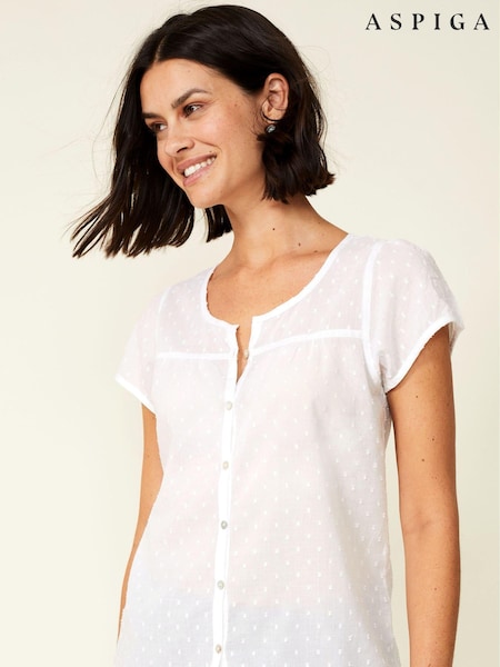 Aspiga White Shirt (E00426) | £55