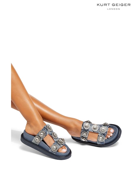 Kurt Geiger London Orson Crystal Sandals (E00581) | £199