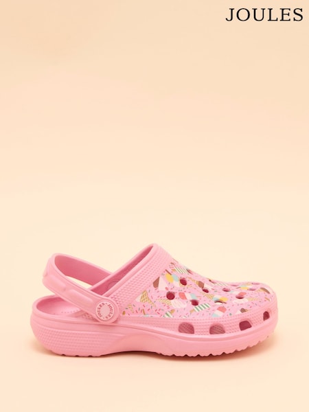 Joules Kids' Poole Pink Ice Creams Slip On Clogs (E00655) | £14