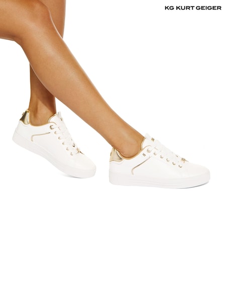 KG Kurt Geiger White Lillian Trainers (E00692) | £89