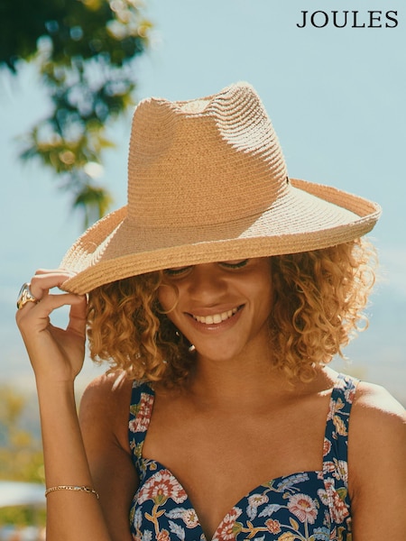 Joules Siesta Neutral Straw Hat (E01225) | £40
