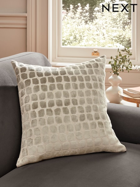 Champagne Gold 50 x 50cm Velvet Spot Cushion (E01428) | £26
