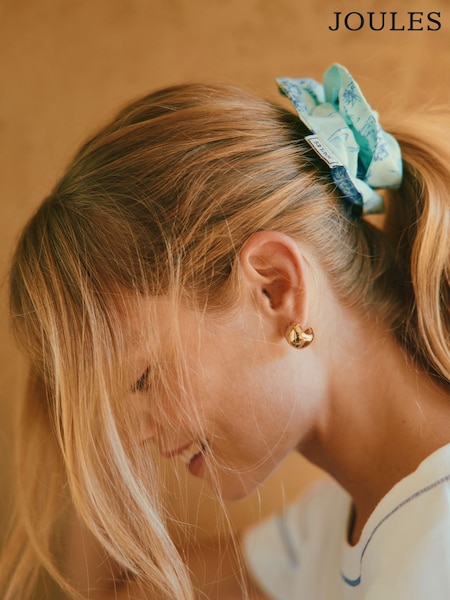 Joules Annika Green/Pink Pack of Two Scrunchies (E01498) | £12