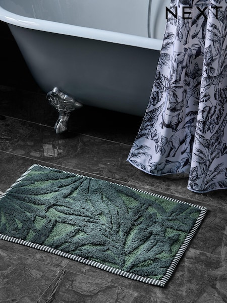 Green Leaf 100% Cotton Bath Mat (E01585) | £18