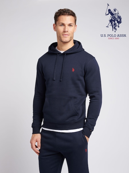 U.S. Polo Assn. Blue Mens Classic Fit 100% Cotton Double Horsemen Hoodie (E01820) | £65